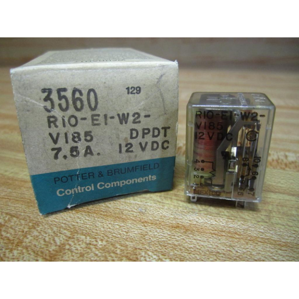 Potter & Brumfield R10-E1-W2-V185-12V DC Relay R10-E1-W2-V185-12VDC