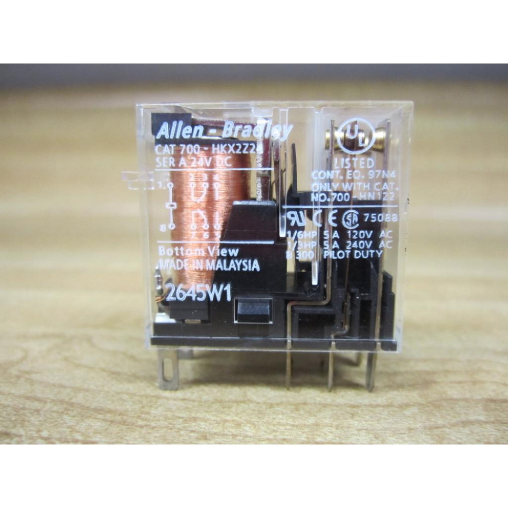 Allen Bradley 700-HKX2Z24-V DC Slim Line Relay 700-HKX2Z24-VDC Series A - New No Box