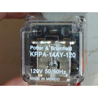 Potter & Brumfield KRPA-14AY-120V Relay KRPA-14AY-120 - Used