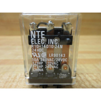 NTE R10-14D10-24N-24V DC Relay R10-14D10-24N-24VDC
