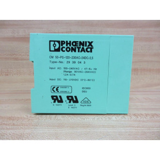 Phoenix Contact CM 50-PS-120AC24DC2,5 Power Supply CM 50PS120AC24DC25 - Used
