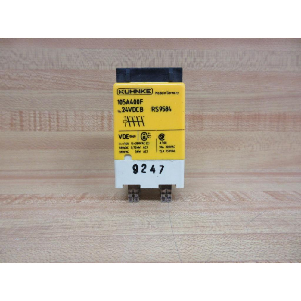 Kuhnke 105A400F 24VDCB Relay - Used