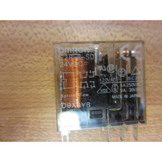 Omron G2R-2-SD-24V DC Relay G2R-2-SD-24VDC - New No Box