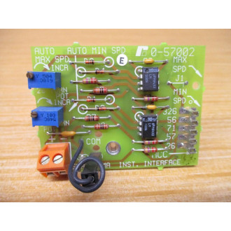 Reliance 0-57002 Pre-Set Speed Interface Card O-57002 705358-50B - Used