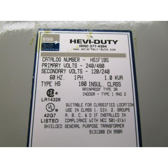 Sola HS1F1BS Transformer - New No Box