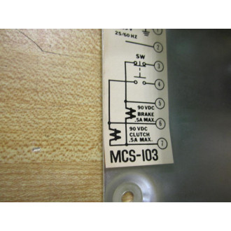 Warner Electric MCS-103 Power Supply 6010-448-001 No Cover