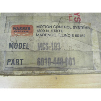 Warner Electric MCS-103 Power Supply 6010-448-001