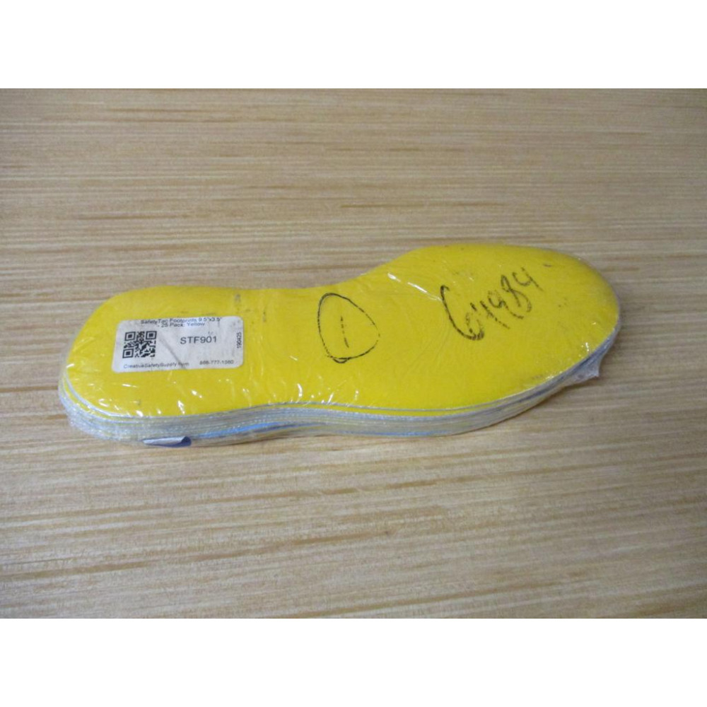 Creative Safety Supply STF901 SafetyTac Footprint Floor Stickers (Pack of 25)