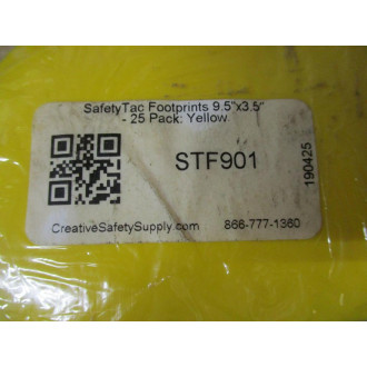 Creative Safety Supply STF901 SafetyTac Footprint Floor Stickers (Pack of 25)