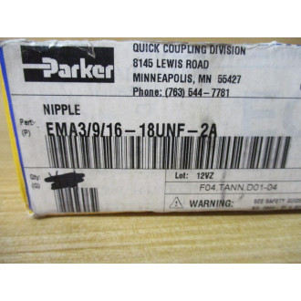 Parker EMA3916UNFCF SensoControl Test Point EMA3916-18UNF-2A (Pack of 6)