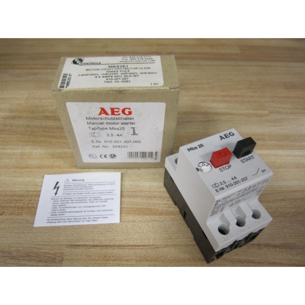 AEG 910-201-207 2,5- 4A MBS25 Starter  910-201-207-000