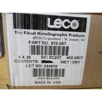 Leco 810-007 Silicon Carbide SIC Abrasive Belt 810007 (Pack of 9)