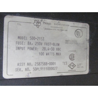 Texas Instruments 500-2153 24VDC Input Power Supply 5002153 - Used