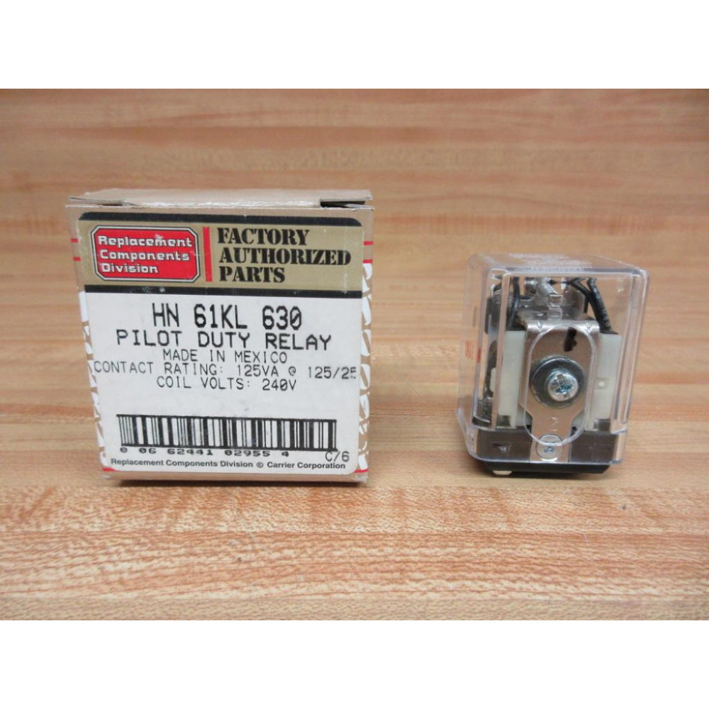 Carrier HN 61KL 630 Pilot Duty Relay HN61KL630 KU93-4008-7