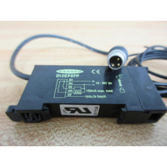 Banner D12EP6FP D12 Expert Fiber Optic Sensor 41965 With Connector - Used