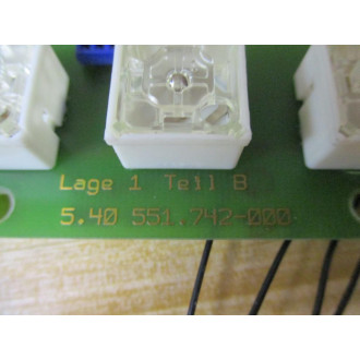 5.40 551.742-000 Circuit Board 540551742000 - Used