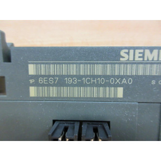 Siemens 6ES7 193-1CH10-0XA0 Terminal Block 6ES71931CH100XA0 1931FH60OXA0 - Used