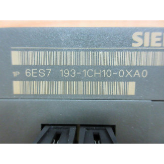 Siemens 6ES7 193-1CH10-0XA0 Terminal Block 6ES71931CH100XA0 - Used