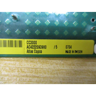 Atlas Copco AC4222093980 Circuit Board CC3000 - Used