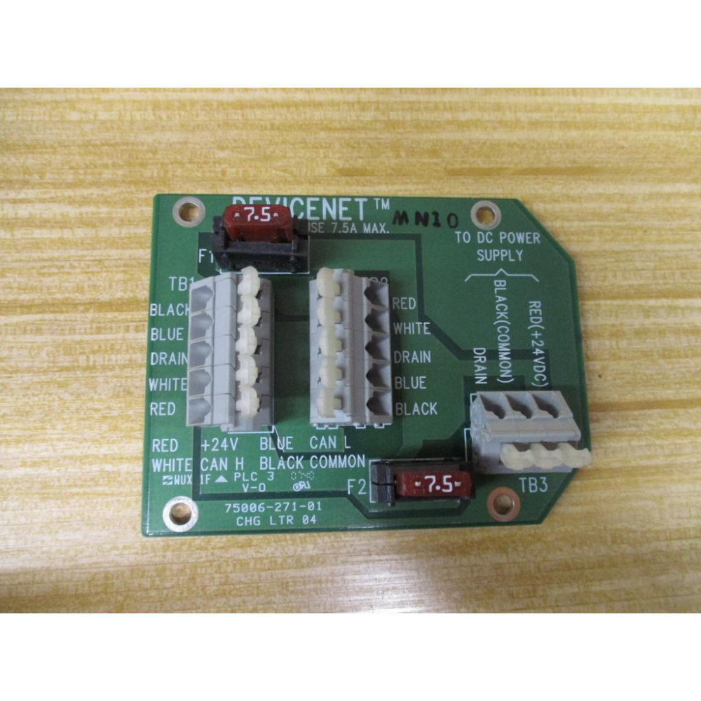 Allen Bradley 75006-271-01 Devicenet Connector PCB Board 7500627101 Chg. Ltr. 04 - Used