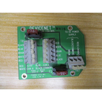 Allen Bradley 75006-271-01 Devicenet Connector PCB Board 7500627101 Chg. Ltr. A - Used