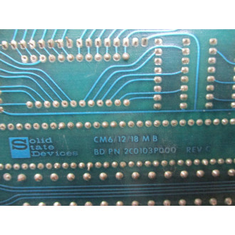 Solid State Devices 2C0103P000 Circuit Board 2D0050A Damaged Capacitor - Parts Only