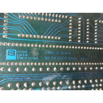 Solid State Devices 2C0103P000 Circuit Board 2D0050A Damaged Button - Parts Only