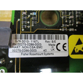 Fisher Rosemount 00275-0286-0003 Hart Communicator Board Rev. BE - Used