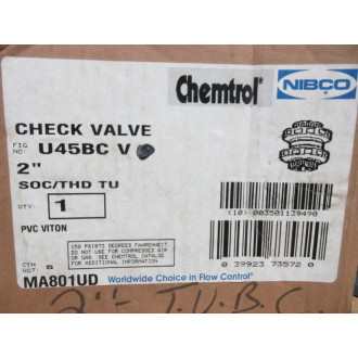 Chemtrol 1RLK6 Check Valve U51BC V 2"