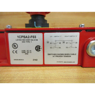 Honeywell 1CPSA2-F03 Cable Pull Switch 1CPSA2F03 - Used