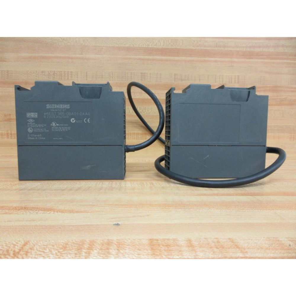 Siemens 6ES7 365-0BA01-0AA0 Module Interface 6ES73650BA010AA0 2 Modules With Connecting Cable - Used