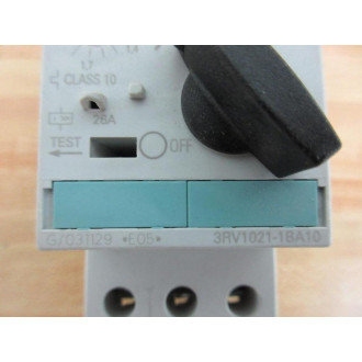 Siemens 3RV1021-1BA10 Motor Starter Protector 3RV10211BA10 - Used