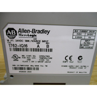 Allen Bradley 1762-IQ16 Input Module 1762IQ16 Ser. A, Rev.B - New No Box