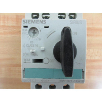 Siemens 3RV1021-1KA10 9-12.5A Circuit Breaker 3RV10211KA10 With 3RV1901-1F Auxiliary Contact - Used