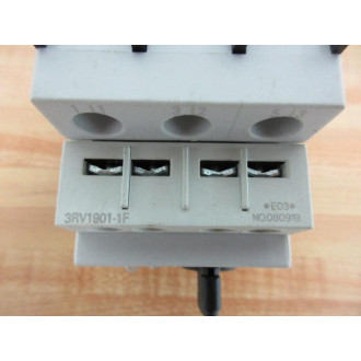 Siemens 3RV1021-1KA10 9-12.5A Circuit Breaker 3RV10211KA10 With 3RV1901-1F Auxiliary Contact - Used