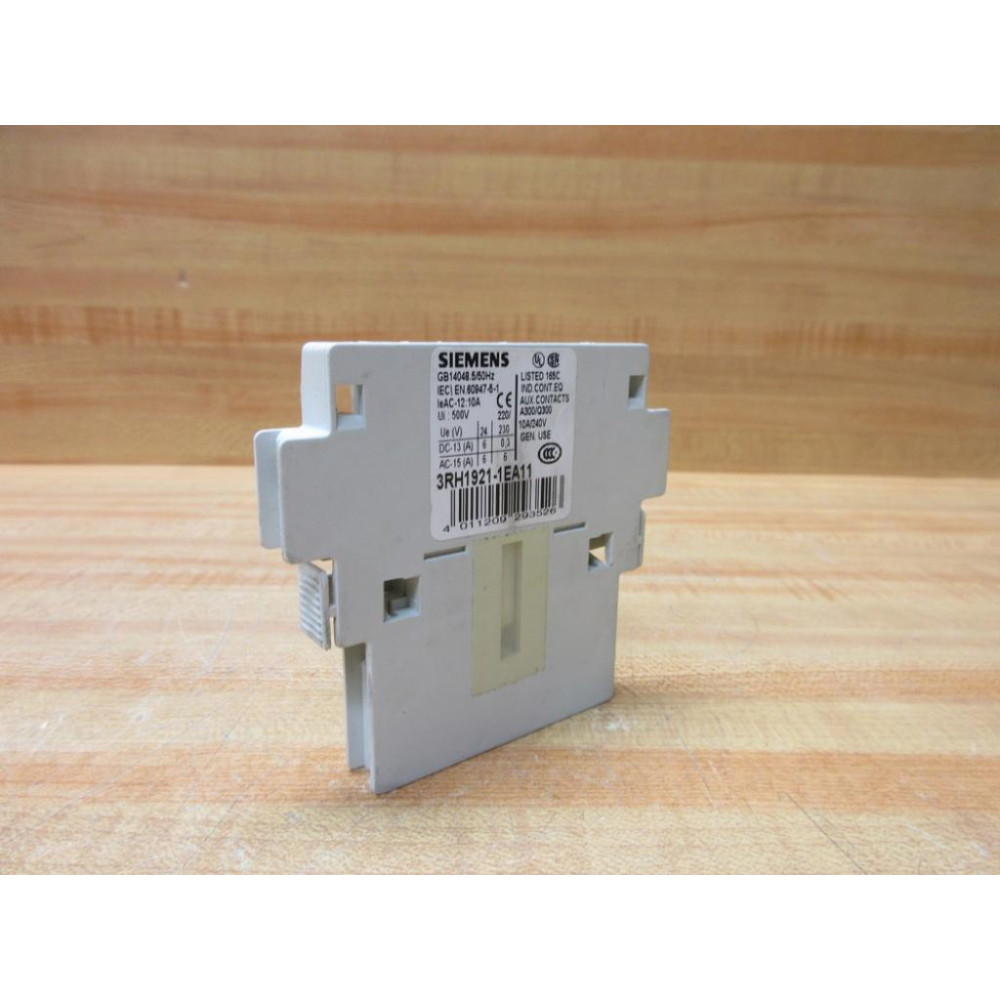 Siemens 3RH1921-1EA11 Auxiliary Switch Block 3RH19211EA11 - New No Box