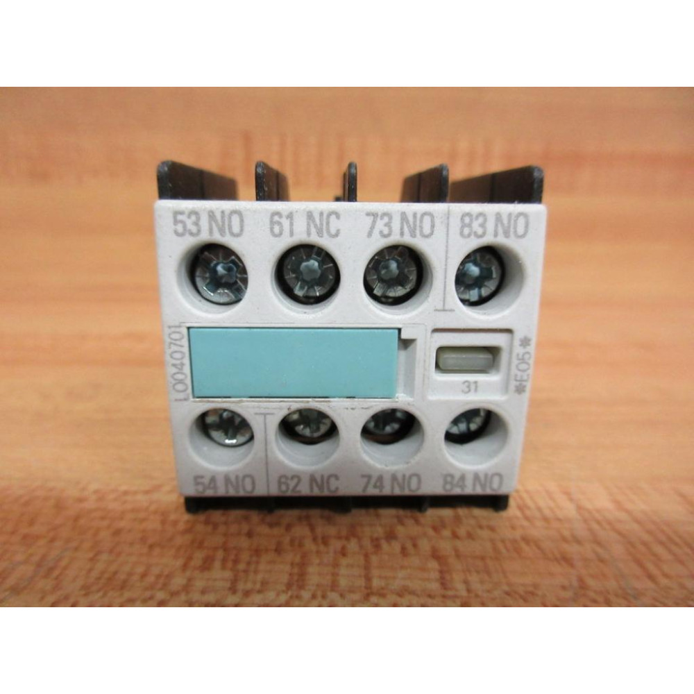 Siemens 3RH1911-1FA31 Auxiliary Switch Block 3RH19111FA31 - Used