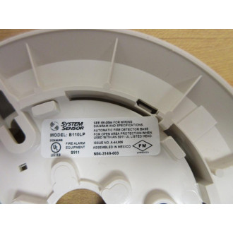 System Sensor B110LP Plug-in Detector Base
