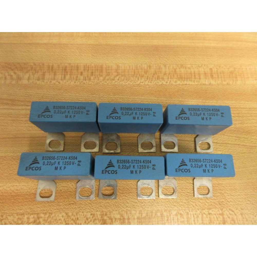 EPCOS B32656-S7224-K504 Capacitor 0.22uf B32656S7224K504 (Pack of 6) - Used