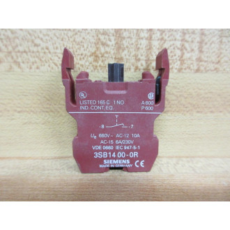 Siemens 3SB1400-0R Contact Block 3SB14000R - New No Box