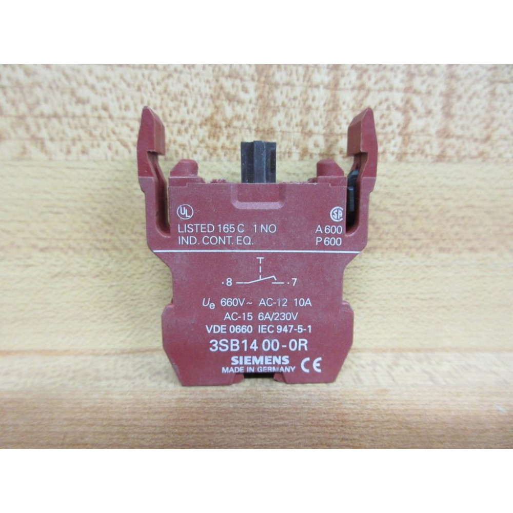 Siemens 3SB1400-0R Contact Block 3SB14000R - New No Box