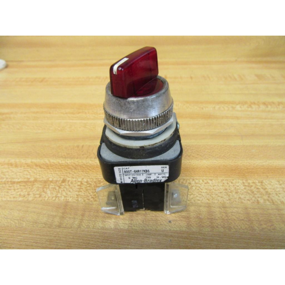 Allen Bradley 800T-6HR17KB6 Selector Switch - Used Allen Bradley 800T-6HR17KB6 Selector Switch - Used