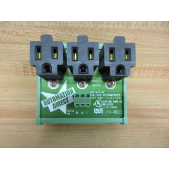 FACTS FA-REC3 3-Receptacle Outlet 15A125VAC P9210-F P9210E - New No Box
