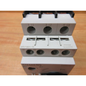 Siemens 3RV1021-1JA10 Sirius 7-10A Circuit Breaker 3RV10211JA10 W3RV1901-1E - Used