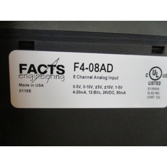 Facts Engineering F4-08AD 8-Channel Analog Input F408AD - New No Box