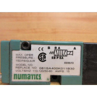 Numatics 081SA400K011B30 Valve - Used