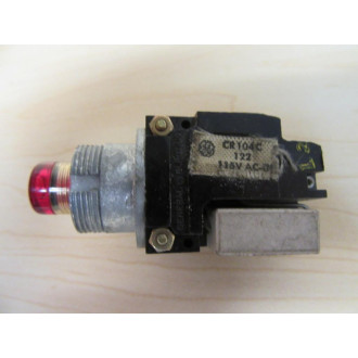 General Electric CR104C122 Lamp Base Red Button - Used