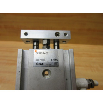 SMC CXSM10-50 Guided Cylinder CXSM1050 WFittings - Used