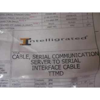 Intelligrated 456D656.0200 Serial Communication Cable 456D6560200 - New No Box