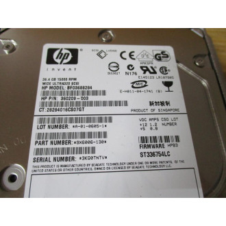 HP 360209-003 36.4GB Hard Drive BF03688284 - Used